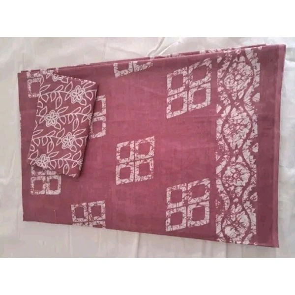 Nayka Pink Pure Cotton Saree with Unstitched 0.80m Blouse | Soft & Breathable Fabric - Pink