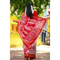 Trending Pure Cotton Sambapuri Pasapalli Saree Best Quilty - White
