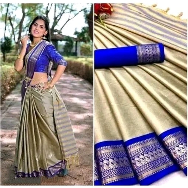 PLAIN COTTON SILK SAREE
