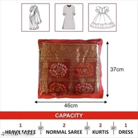 Set of 12 Saree Cover Set Transparent Non-Woven Storage Bags with Premium Zipper Closure (Pack of 12)