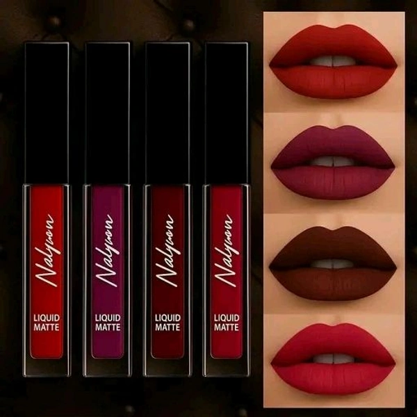 Combo of 4in1 Red Edition Liquid Lipstick Pack of 1 - Red