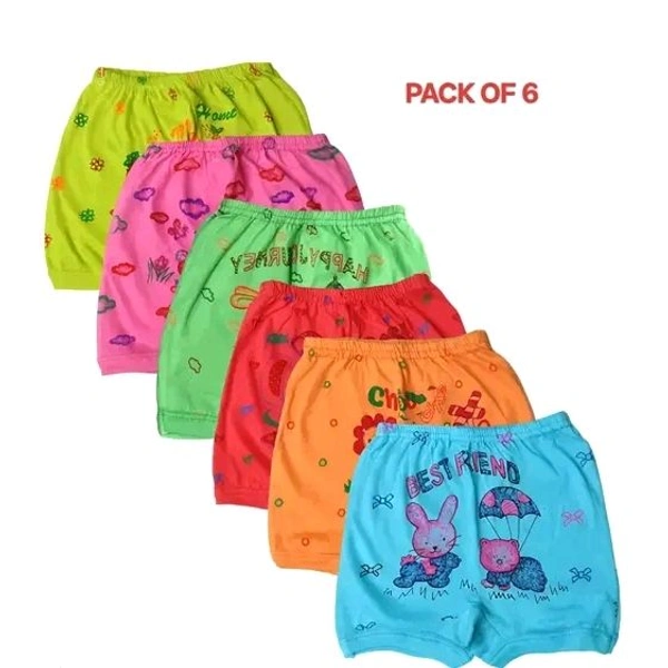 6pc_kids unisex_print shorty - 0-6 Month