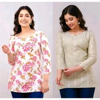 Short Kurti For Women - White, S