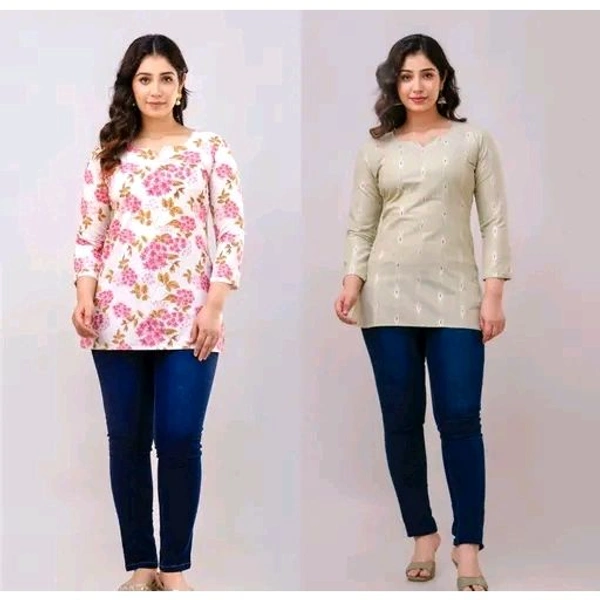 Short Kurti For Women - White, M