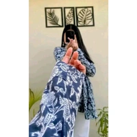 V-Neck Top New Stylish Indigo Blue - Blue, XXL