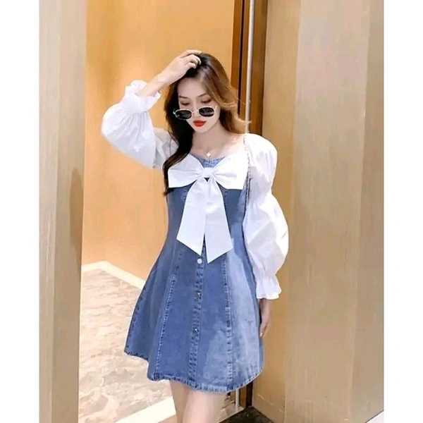 Fancy Latest Women Dresses - Blue, S