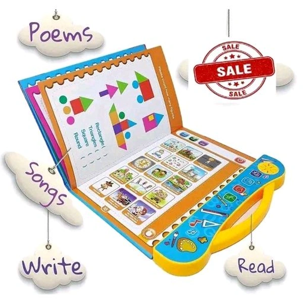 Study Book Activities Learning Book Study Book Electronic Intelligent Book with All Learning Materials with Clear Voice with Touch Sensors for Kids FA (Study Book)