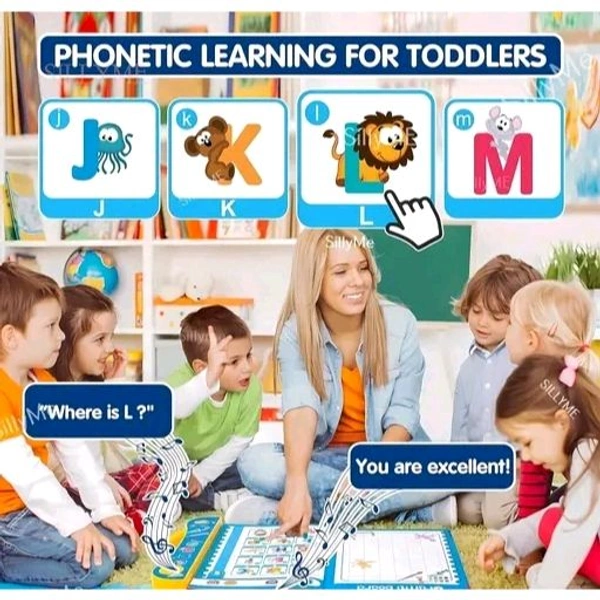 Study Book Activities Learning Book Study Book Electronic Intelligent Book with All Learning Materials with Clear Voice with Touch Sensors for Kids FA (Study Book)