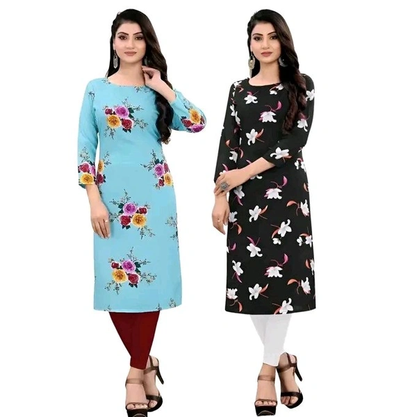 Women's and Girls Crepe Aline Straight kurti new arrival