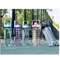 Water Bottle - 2000ml Motivational Time Marker, LeakproofDurable BPA-Free Non-Toxic Sipper Water Bottle for Office, Gym & School (2000ml, Pack of 1, Multicolor)