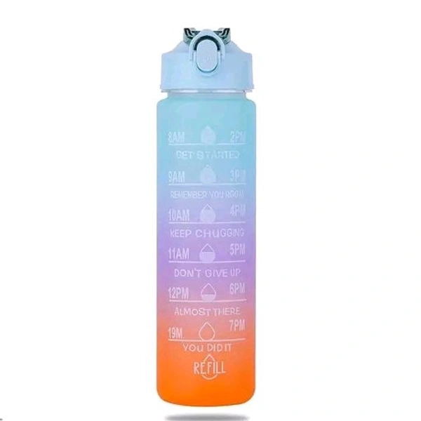 Water Bottle - 800ml Motivational Time Marker, LeakproofDurable BPA-Free Non-Toxic Sipper Water Bottle for Office, Gym & School (800 ml, Pack of 1, Multicolor)