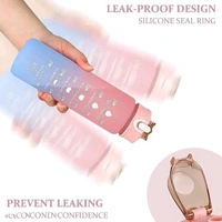 Water Bottle - 800ml Motivational Time Marker, LeakproofDurable BPA-Free Non-Toxic Sipper Water Bottle for Office, Gym & School (800 ml, Pack of 1, Multicolor)