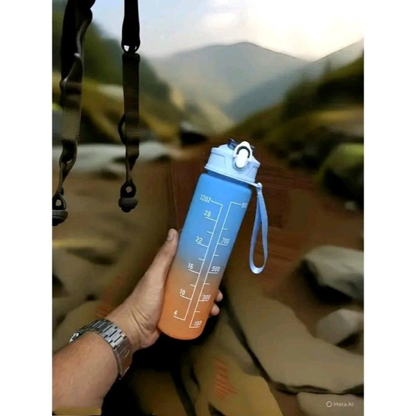 Water Bottle - 800ml Motivational Time Marker, LeakproofDurable BPA-Free Non-Toxic Sipper Water Bottle for Office, Gym & School (800 ml, Pack of 1, Multicolor)