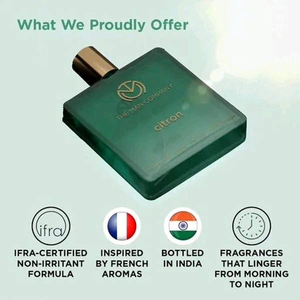 The Man Company CITRON Perfume for Men - 100 ml | Premium Long-Lasting Deo Perfume Body Spray | Gift for Him