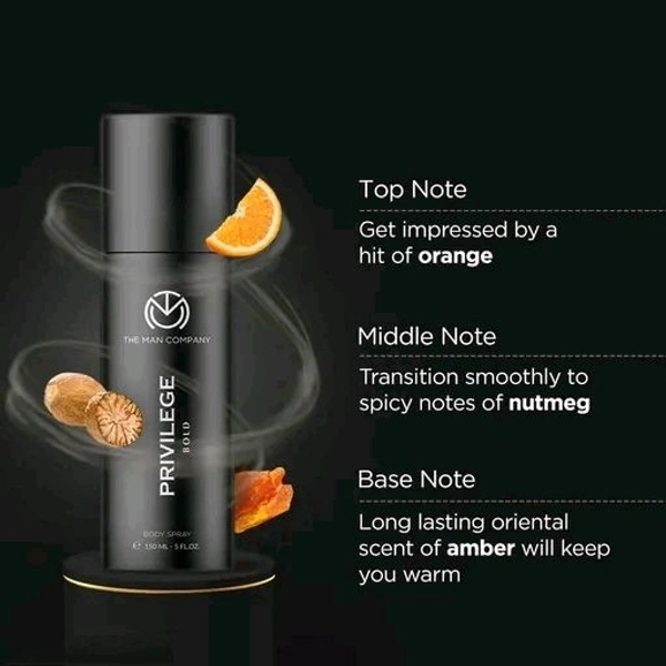 The Man Company PRIVILEGE ACTIVE, BOLD & LEGEND Perfume Body Spray for Men - 150 ML Each (Pack of 3)
