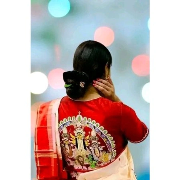 TRADITIONAL EMBROIDERY BLOUSE - Red, 34