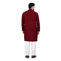 Traditional Embroidery Chikankari Work Lakhnavi Kurta Set For Mens | Festive kurta Set with Pyjama