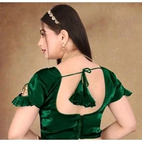 Fancy Wedding Wear Blouse, Readymade Stylist Lace on Sleeve, Blouse For Women, Designer New Blouse For Women, Party Wear Blouse, - Green
