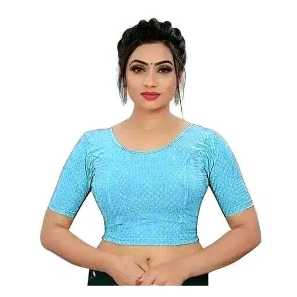 WOMENS' BLOUSE - Blue, 32