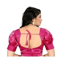 HAVY SOFT ORGENZA ZIMICHOO BALOON SLIVE ➡️ FRONT SIDE V NECK BACK SIDE ROUND - Pink, 40