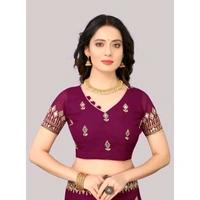 Self Design, Embroidered, Solid/Plain Bollywood Georgette - Green