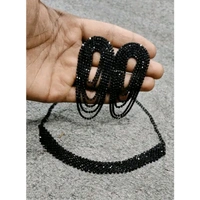 Black colour necklace chokar set