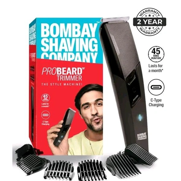 PRO Beard Trimmer For Men, 45 Min Running timer with C-Type Charging Cable