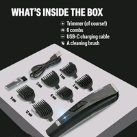PRO Beard Trimmer For Men, 45 Min Running timer with C-Type Charging Cable