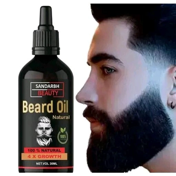Sandarbh 4X Oil Is a Great way to keep The Beard soft, skin Moisturised, Dandruff Hair Oil (30 ml) Pack Of 1