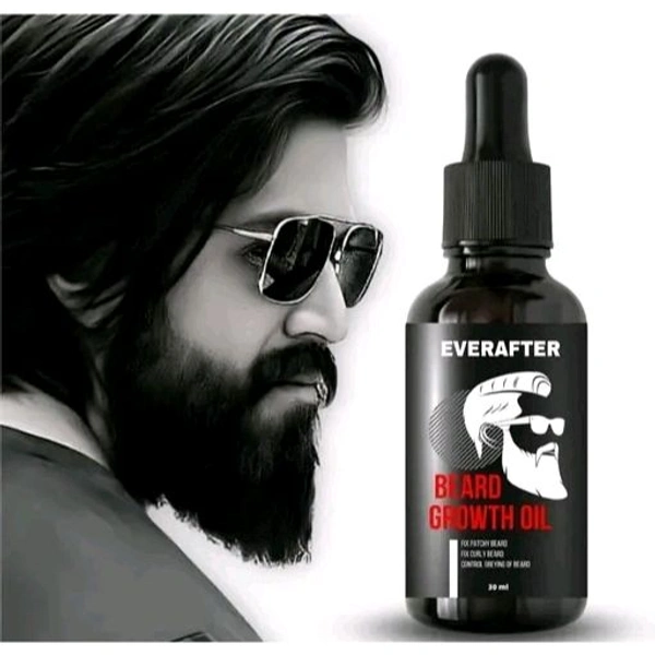 Beard and Hair Growth Oil, 30 ml | Beard growth oil for men | Hair growth oil for men | For faster beard growth | For thicker and fuller looking beard | Best for Patchy Beard | Clinically Tested | Non-Sticky Hair Oil (30 ml)