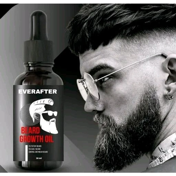 Beard and Hair Growth Oil, 30 ml | Beard growth oil for men | Hair growth oil for men | For faster beard growth | For thicker and fuller looking beard | Best for Patchy Beard | Clinically Tested | Non-Sticky Hair Oil (30 ml)