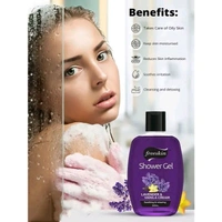Freeskin Lavender & Vanilla Cream Body Wash for Men & Women Shower Gel for Women Skin Lightening Soothes Skin Irritation Cooling Acne Removal Oil Control Deep Cleansing Glowing Refreshing Smooth Skin - 400ml