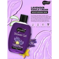 Freeskin Lavender & Vanilla Cream Body Wash for Men & Women Shower Gel for Women Skin Lightening Soothes Skin Irritation Cooling Acne Removal Oil Control Deep Cleansing Glowing Refreshing Smooth Skin - 400ml