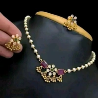 Combo jewellery(Gold Plated Green-Pink Diamond),choker,necklace,jewellery set,indian wedding jewellery set,Maangalyam/Murukku,south,indian,maharastrian,highquality set for women girls