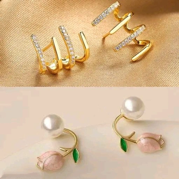 Korean Earrings Combo | Earrings For Women | Ear Rings For Girls | Gifts For Her | Fashion Earrings
