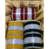 PACHADHARI Plastic CHooda Set Combo Pack With 3 Colors For Women And Girls ( Pack OF Both Hand Chooda Set)