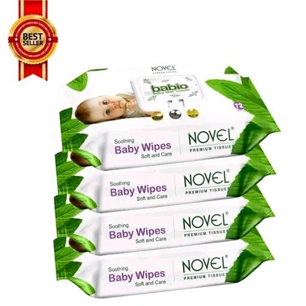Baby Wipes 72 Sheets pack of 4/with Lid