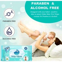 GLIDER Baby Wipes | 25 Wipes/Pack | Soft and Thick | Aloe Vera & Vitamins | (Pack of 3 ( 75 Wipes )