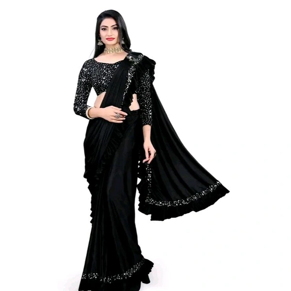new sadi, fancy sari,Lycra saree, women new sadi for lycra ruffle sari, FANCY PARTY WEAR SAREE