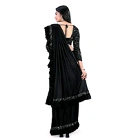 new sadi, fancy sari,Lycra saree, women new sadi for lycra ruffle sari, FANCY PARTY WEAR SAREE