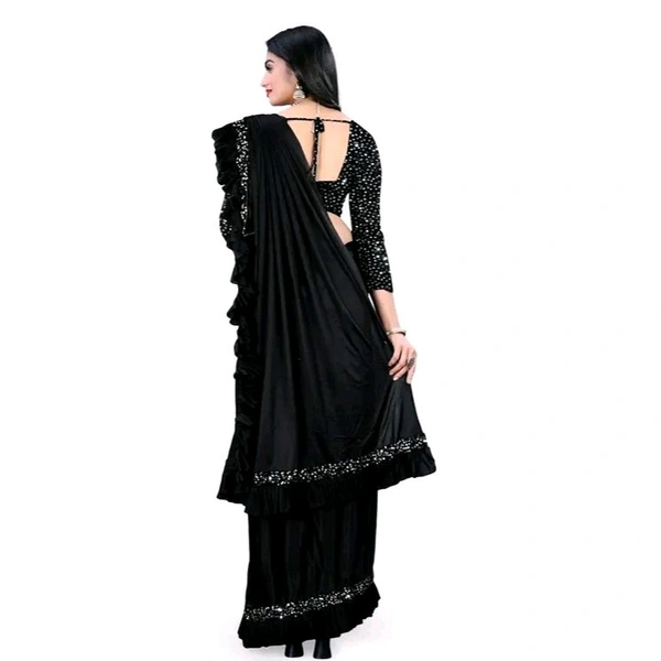 new sadi, fancy sari,Lycra saree, women new sadi for lycra ruffle sari, FANCY PARTY WEAR SAREE