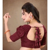 Stitched Georgette Blouse with Embroidery And Sequence Work Ready Made Georgette Blouse For Women - 36