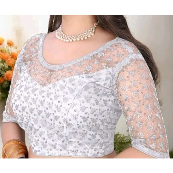Readymade Net Sequence Blouse, Stylist Blouse, traditional wear, fancy blouse for women - 34