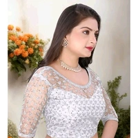 Readymade Net Sequence Blouse, Stylist Blouse, traditional wear, fancy blouse for women - 36