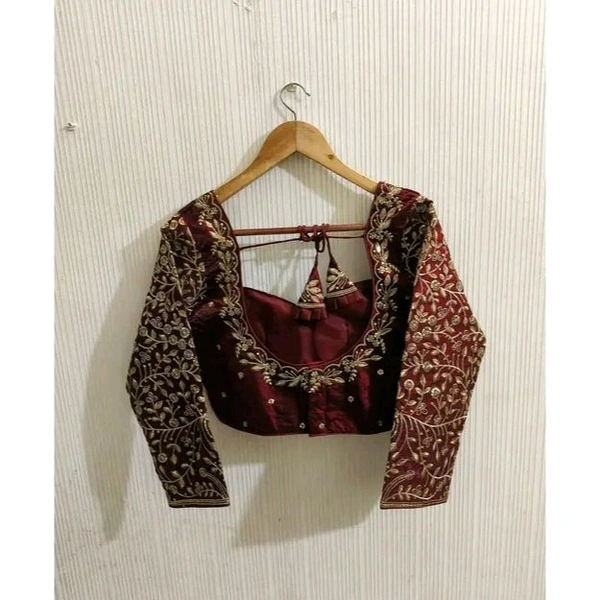 New Embroidery Long Sliv Stitched Free Size Blouse