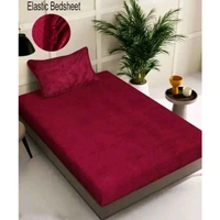 100% Woolen Fabric Warm Super Soft Single Bedsheet with 1Pillow Cover. Warm fitted bedsheet specially made for Winters seasons [Size - 36x78 Inches] High Quality woolen bedsheets ( Red )