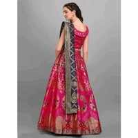 Milost Women Jacquard Woven Design Stitched Lehenga & Unstitched Blouse with Dupatta 
