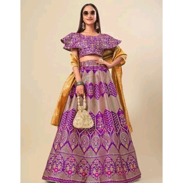 Milost Women's Purple Lehengas