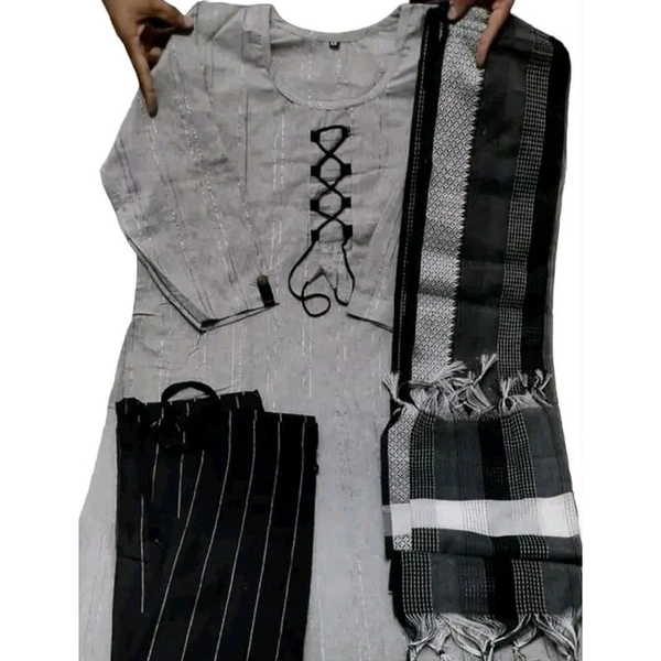 Women kurta and pant set with dupatta - L