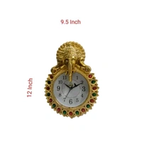 Shree Ganesh Wall clock golden 